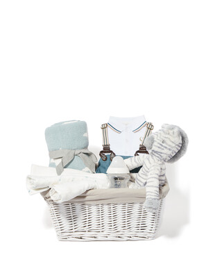 Baby Gift Hamper - 5 Piece Set with Blue short & braces set